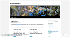 Desktop Screenshot of palaverplace.wordpress.com