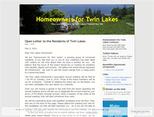 Tablet Screenshot of homeowners4twinlakes.wordpress.com