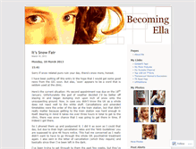 Tablet Screenshot of becomingella.wordpress.com