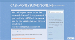 Desktop Screenshot of cashmoneysurveysonline.wordpress.com