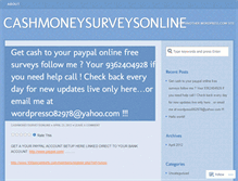 Tablet Screenshot of cashmoneysurveysonline.wordpress.com