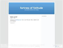 Tablet Screenshot of fortressoffortitude.wordpress.com