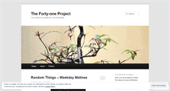 Desktop Screenshot of fortyoneproject.wordpress.com