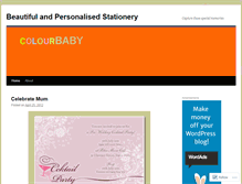 Tablet Screenshot of colourbaby.wordpress.com