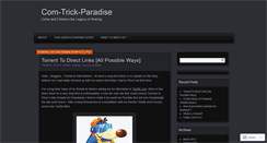 Desktop Screenshot of comtrickparadise.wordpress.com