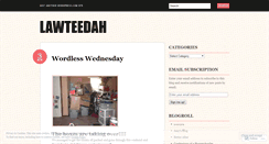 Desktop Screenshot of lawteedah.wordpress.com