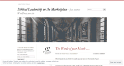 Desktop Screenshot of biblicalleadership.wordpress.com