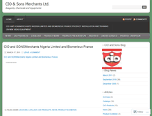 Tablet Screenshot of cioandsonsenterprisesnigeria.wordpress.com