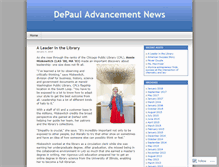 Tablet Screenshot of depauladvancementnews.wordpress.com