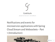 Tablet Screenshot of codescale.wordpress.com