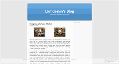 Desktop Screenshot of lkmdesign.wordpress.com