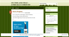 Desktop Screenshot of onthisandthat.wordpress.com
