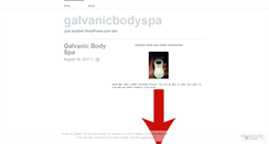 Desktop Screenshot of galvanicbodyspa.wordpress.com