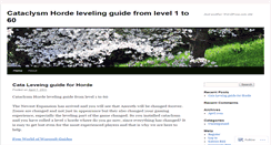 Desktop Screenshot of 1to60hordelevelguide.wordpress.com
