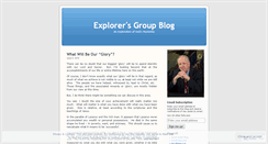 Desktop Screenshot of explorersgroup.wordpress.com