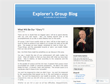 Tablet Screenshot of explorersgroup.wordpress.com