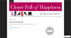 Desktop Screenshot of closetfullofhappiness.wordpress.com