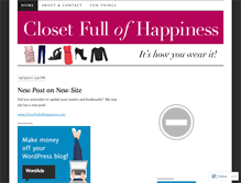 Tablet Screenshot of closetfullofhappiness.wordpress.com