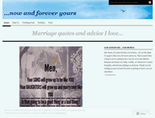 Tablet Screenshot of nowandforeveryours.wordpress.com