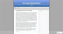 Desktop Screenshot of increasemetabolism.wordpress.com