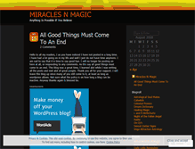 Tablet Screenshot of miraclesnmagic.wordpress.com
