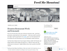 Tablet Screenshot of feedmehouston.wordpress.com