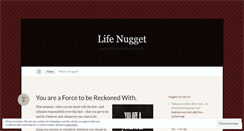 Desktop Screenshot of lifenugget.wordpress.com