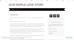 Desktop Screenshot of oursimplelovestory.wordpress.com