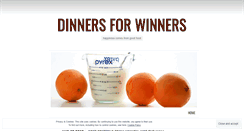 Desktop Screenshot of dinnersforwinners.wordpress.com