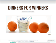 Tablet Screenshot of dinnersforwinners.wordpress.com