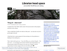 Tablet Screenshot of librarianheadspace.wordpress.com