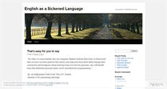 Desktop Screenshot of englishasasickenedlanguage.wordpress.com