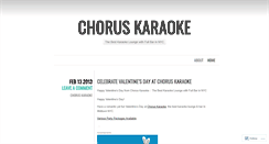 Desktop Screenshot of choruskaraoke.wordpress.com