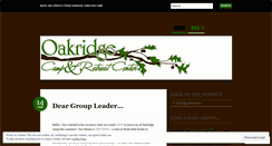 Desktop Screenshot of oakridgecamp.wordpress.com