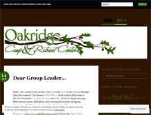 Tablet Screenshot of oakridgecamp.wordpress.com