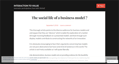Desktop Screenshot of interactiontovalue.wordpress.com