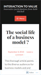 Mobile Screenshot of interactiontovalue.wordpress.com