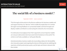 Tablet Screenshot of interactiontovalue.wordpress.com