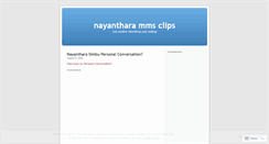 Desktop Screenshot of nayantharammsclips.wordpress.com