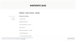 Desktop Screenshot of nineteenth.wordpress.com
