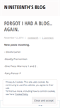 Mobile Screenshot of nineteenth.wordpress.com