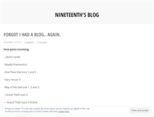 Tablet Screenshot of nineteenth.wordpress.com