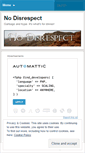Mobile Screenshot of disrespectno.wordpress.com