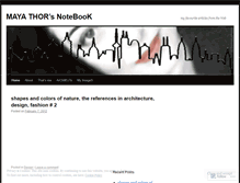 Tablet Screenshot of mayathorsnotebook.wordpress.com