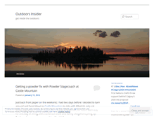 Tablet Screenshot of outdoorsinsider.wordpress.com