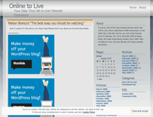 Tablet Screenshot of onlinetolive.wordpress.com