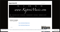 Desktop Screenshot of kaponiworld.wordpress.com