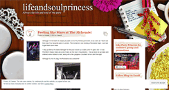 Desktop Screenshot of lifeandsoulprincess.wordpress.com