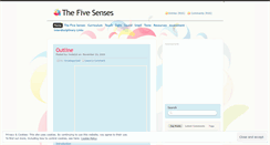 Desktop Screenshot of our5senses.wordpress.com