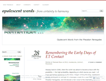 Tablet Screenshot of opalescentwords.wordpress.com